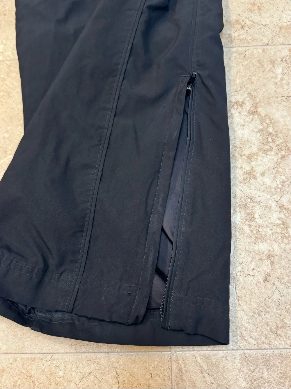 Nike Y2K Men’s Black Track Lined Baggy Athletic Pants Zipper Side Large